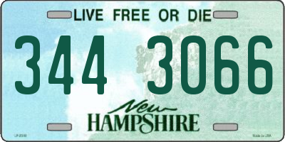 NH license plate 3443066