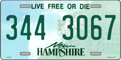 NH license plate 3443067