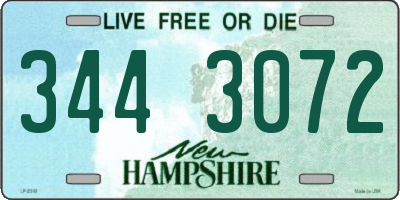 NH license plate 3443072
