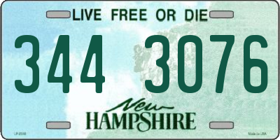 NH license plate 3443076