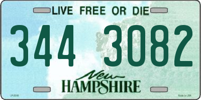 NH license plate 3443082