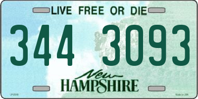 NH license plate 3443093