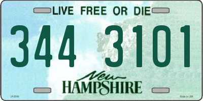 NH license plate 3443101