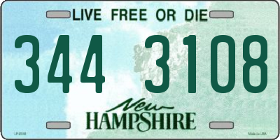 NH license plate 3443108