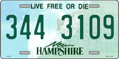 NH license plate 3443109