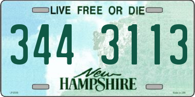 NH license plate 3443113