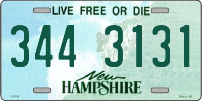 NH license plate 3443131