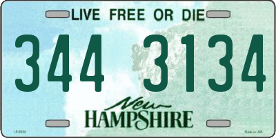 NH license plate 3443134