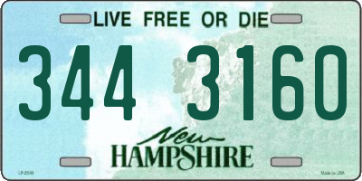NH license plate 3443160