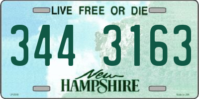 NH license plate 3443163