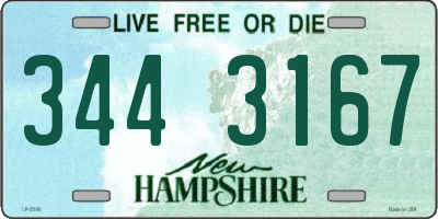 NH license plate 3443167