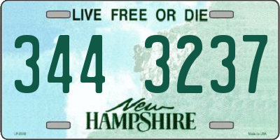 NH license plate 3443237