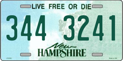NH license plate 3443241
