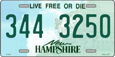 NH license plate 3443250