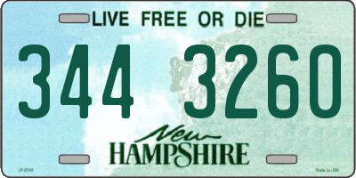 NH license plate 3443260