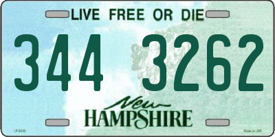 NH license plate 3443262