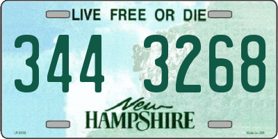 NH license plate 3443268