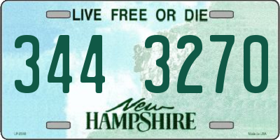 NH license plate 3443270