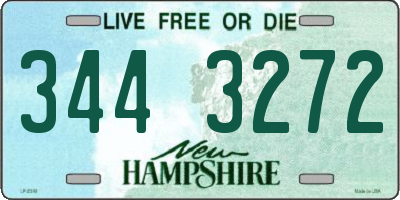 NH license plate 3443272