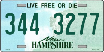NH license plate 3443277