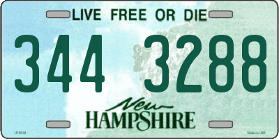 NH license plate 3443288