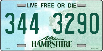NH license plate 3443290