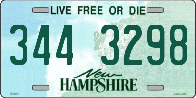 NH license plate 3443298
