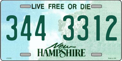 NH license plate 3443312