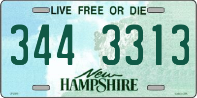 NH license plate 3443313