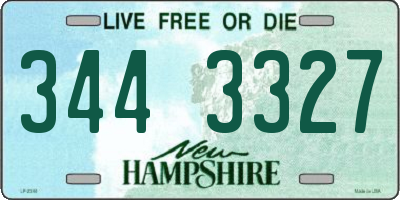 NH license plate 3443327