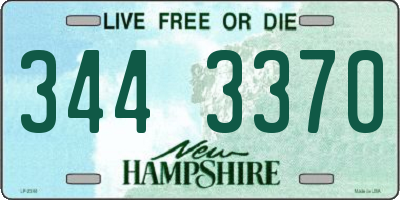 NH license plate 3443370