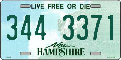 NH license plate 3443371