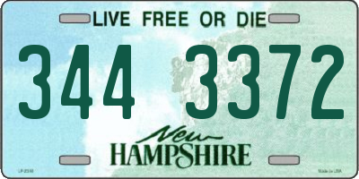 NH license plate 3443372
