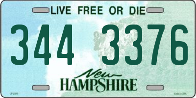NH license plate 3443376