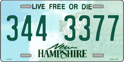 NH license plate 3443377