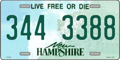 NH license plate 3443388