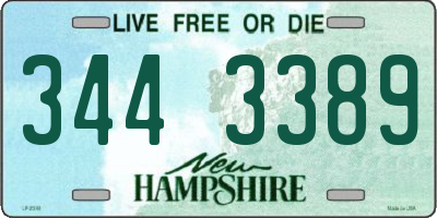 NH license plate 3443389