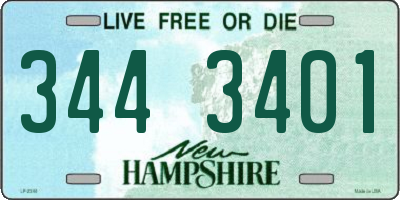 NH license plate 3443401