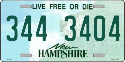 NH license plate 3443404