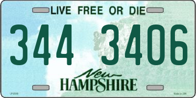NH license plate 3443406