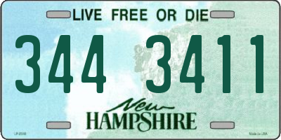 NH license plate 3443411