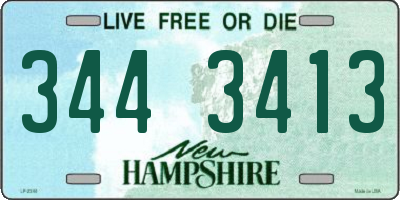 NH license plate 3443413