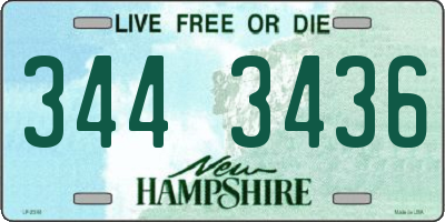 NH license plate 3443436