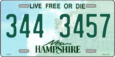 NH license plate 3443457