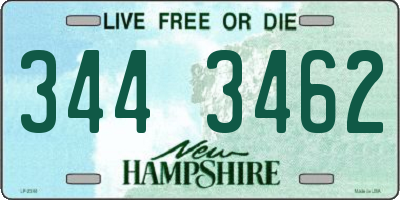 NH license plate 3443462