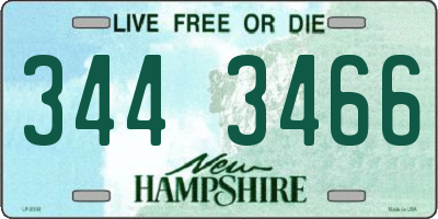 NH license plate 3443466