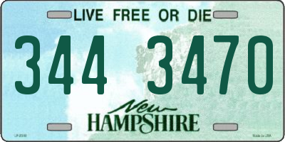 NH license plate 3443470