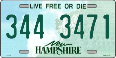 NH license plate 3443471
