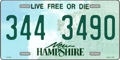 NH license plate 3443490