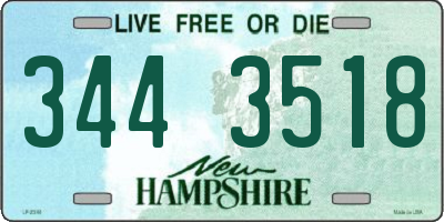 NH license plate 3443518